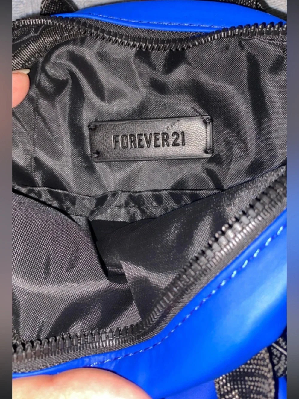 Forever 21 Royal Blue and Black Messenger Crossbody Bag